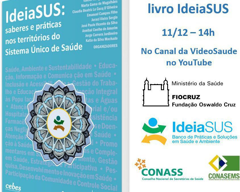 IdeiaSUS lança livro com reflexões e relatos de práticas municipais