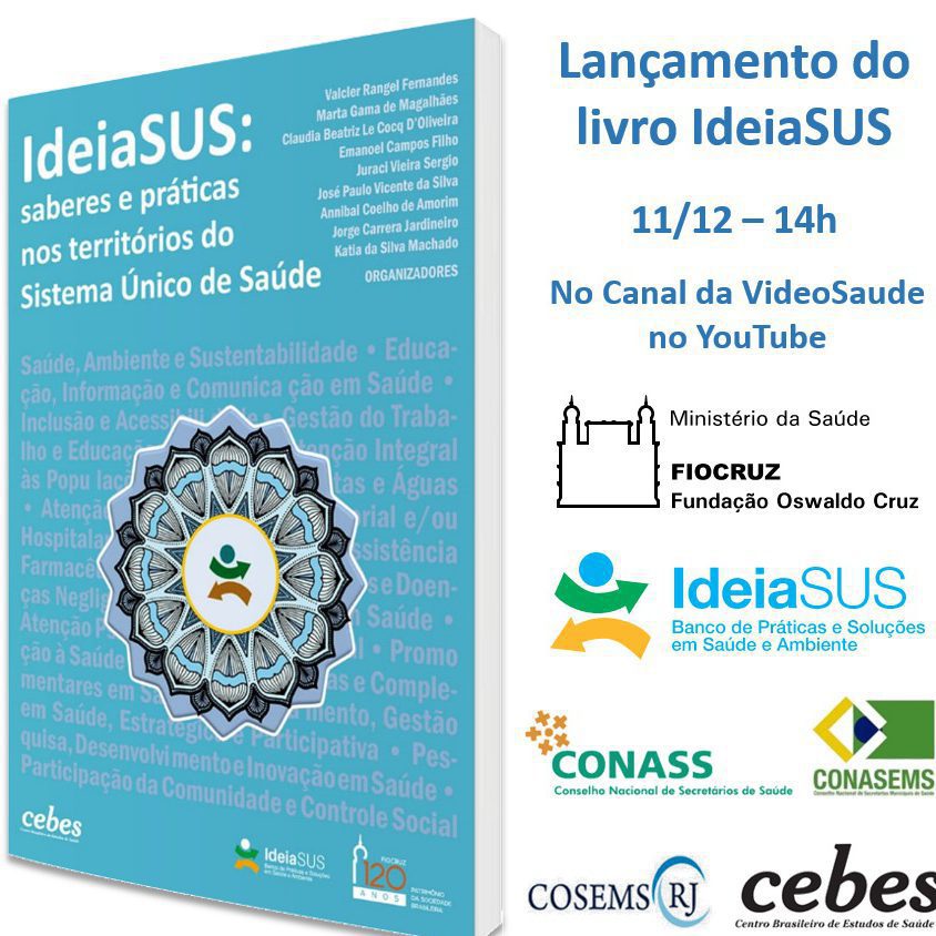 IdeiaSUS lança livro com reflexões e relatos de práticas municipais