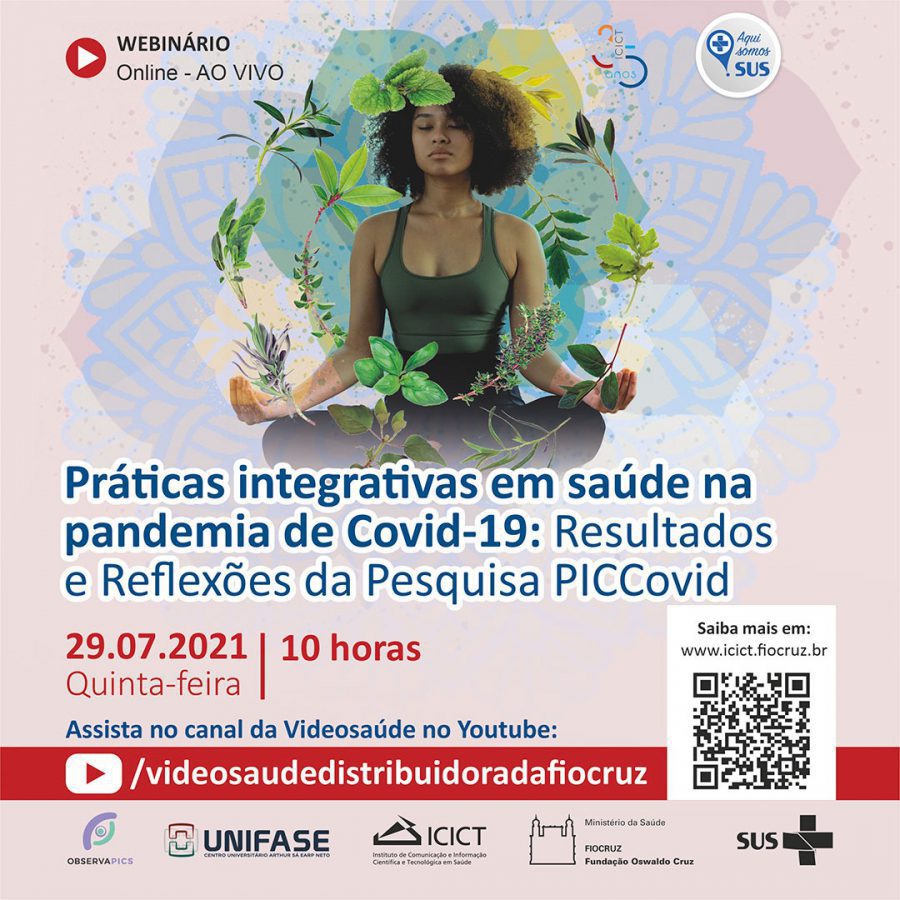 Webinário debate resultados da pesquisa que mostra adesão às PICS durante pandemia de Covid-19