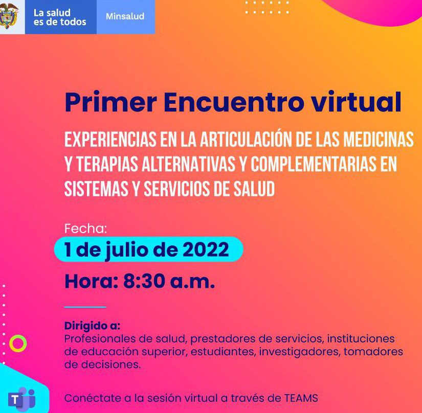 Políticas de PICS em países latinos é tema de ciclo de palestras promovido pelo Ministério da Saúde colombiano