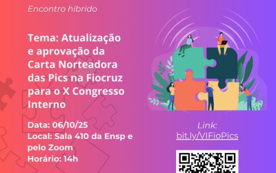 Seminário revisará Carta Norteadora das Pics na Fiocruz para Congresso Interno