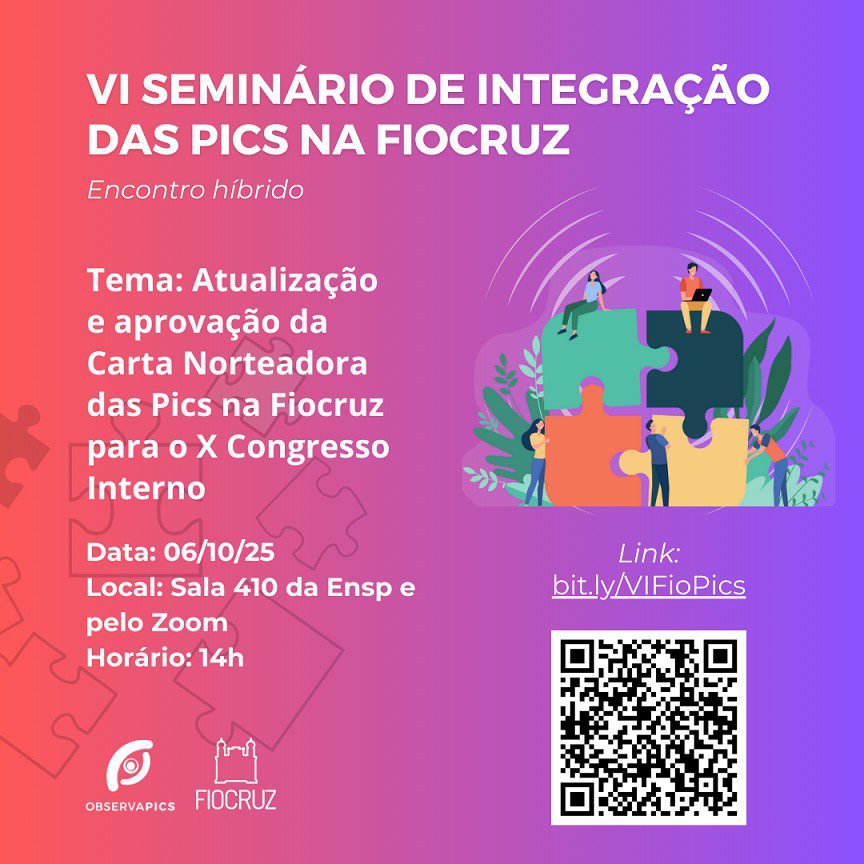 Seminário revisará Carta Norteadora das Pics na Fiocruz para Congresso Interno