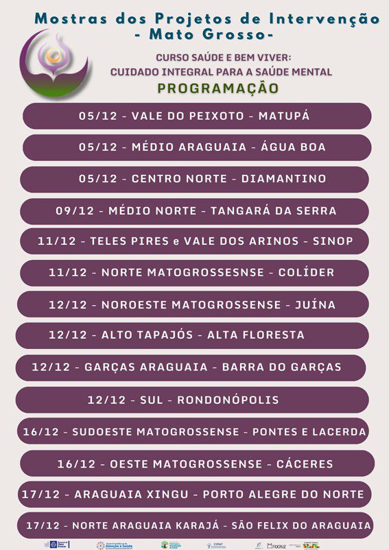 Mato Grosso promove 14 mostras para encerrar curso