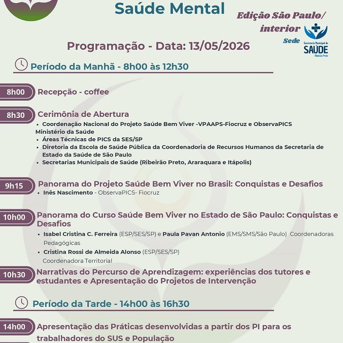 Mostra do Saúde e Bem Viver apresenta experiências de cuidado integral em Ribeirão Preto